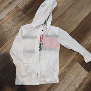 Tommy Hilfiger Kids White Raincoat with Hood